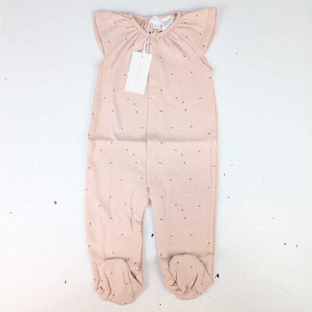 Jamie Kay Lane One Piece - Light Pink Ditzy Floral - 3-6 Months